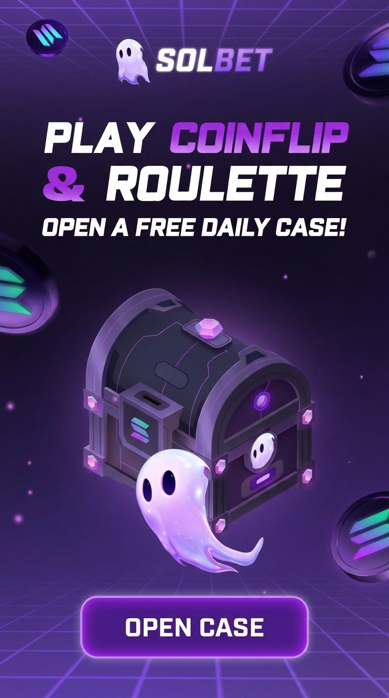 Play Coinflip & Roulette with Solana — open a free daily case with code JD1991